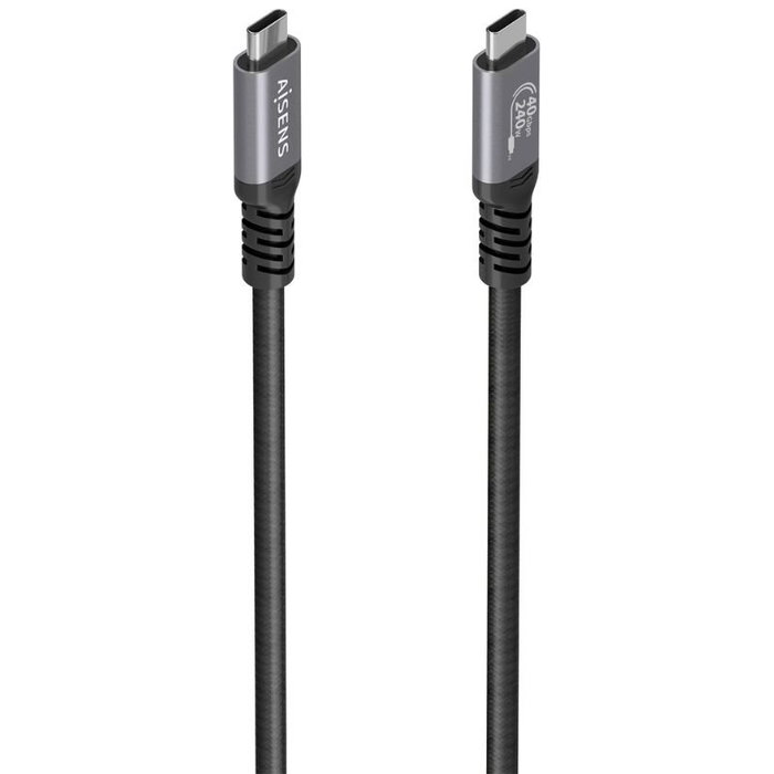 Aisens Cable USB4 Gen 3x2 USB-C a USB-C 240W 40Gbps 2m Negro